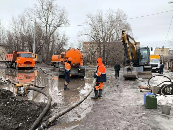 Воду собираются откачивать «до последнего бойца» | Источник: КрасКом / Telegram