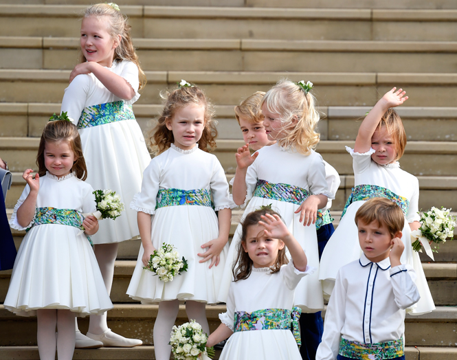 Королевские малыши на свадьбе принцессы Евгении и Джека Бруксбэнка