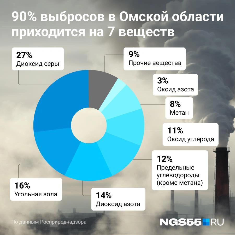 Чем дышат омичи, какие вредные вещества содержатся в воздухе в Омске - 20  ноября 2023 - НГС55.ру