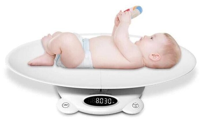 Электронные детские весы 2 в 1 для мам и малышей до 120 кг