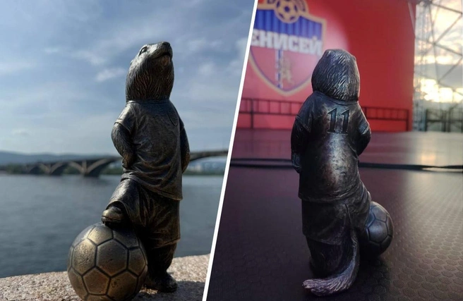 Его предлагают тереть на удачу команды | Источник: @krasgorpark, @EniseyFC / Telegram