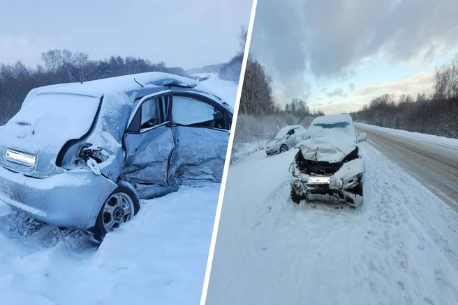 Авария произошла сегодня рано утром | Источник: ГИБДД по НСО