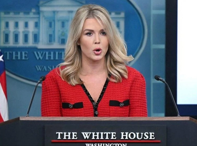 Пресс-секретарь Трампа объявила о пошлинах против Китая в платье из КНР