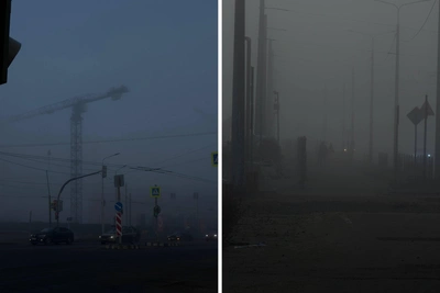 Омск окутан туманом: водителей призывают к бдительности