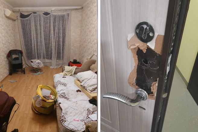 Иногда «подарки» от арендаторов поджидают сразу у входной двери | Источник: «Черный список людей Омск новости» / Vk.com