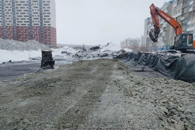 Новая дорога на Титова: в Новосибирске уложили 210 метров труб