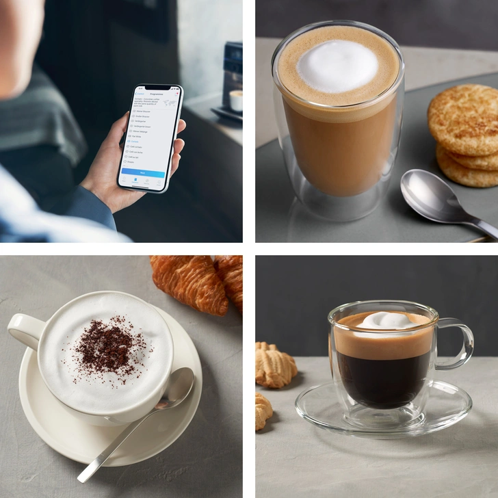 Вкладка сoffeeWorld в приложении Home Connect — это возможность познакомиться с 15 экзотическими кофейными напитками и совершить гастрономическое путешествие, не покидая дом.