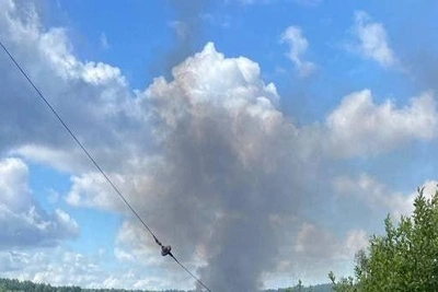 Под Звенигородом упал самолет, пилот катапультировался
