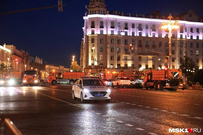 В Москве полностью перекрыли Тверскую улицу | Источник: Татьяна Спиридонова / MSK1.RU