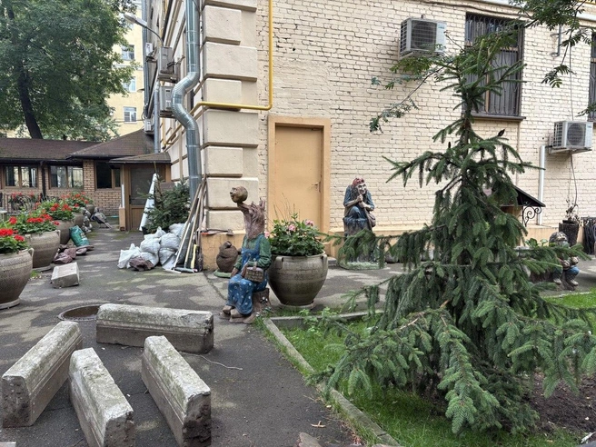 Двор, который облагородил хозяин павлинов | Источник: Валерия Животовская / MSK1.RU