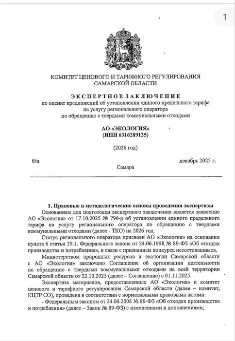 Депутат опубликовал заключение по тарифам | Источник: Дмитрий Асеев