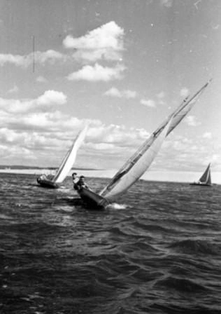 Первенство Куйбышева по парусному спорту. Август 1949 года | Источник: фотофонд Самарского областного госархива социально-политической истории