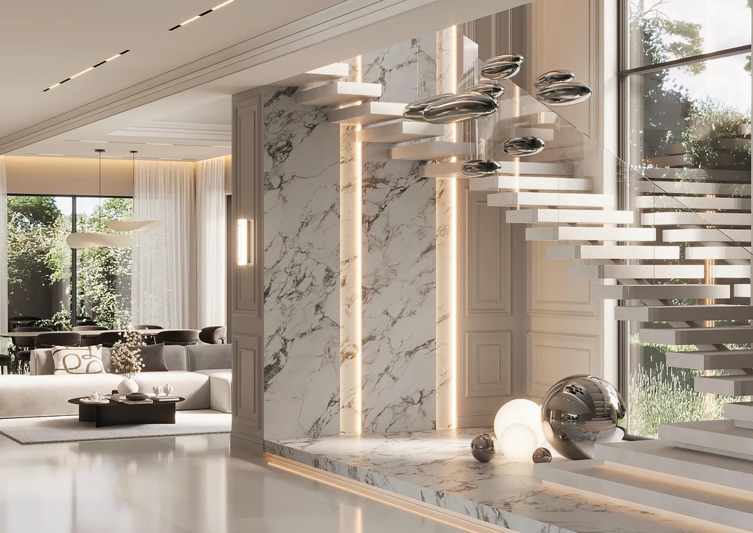 Коллекция Lumina. Паттерн Arabesco Bianco. | mcmaison.ru