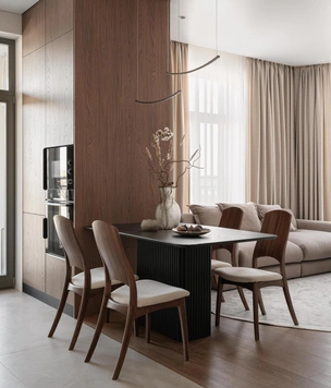 Гармония трапеции: квартира 70 м² в Санкт-Петербурге с продуманной подсветкой