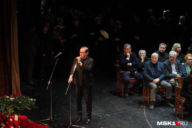 Константин Хабенский выступил на панихиде | Источник: Артём Рамазани-Зубов / MSK1.RU