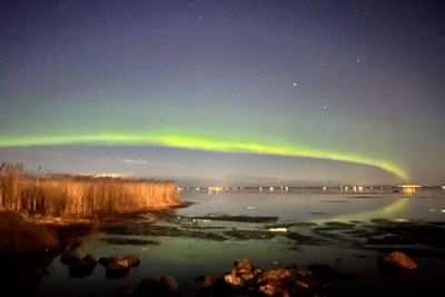 В Петербурге наблюдали полярное сияние редкой формы
