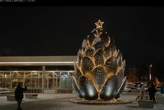 Новогодние елки могут быть и такими | Источник: Лина Саитова / 116.RU