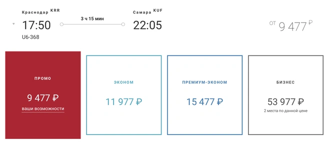 На обратное направление цены такие же  | Источник: book.uralairlines.ru