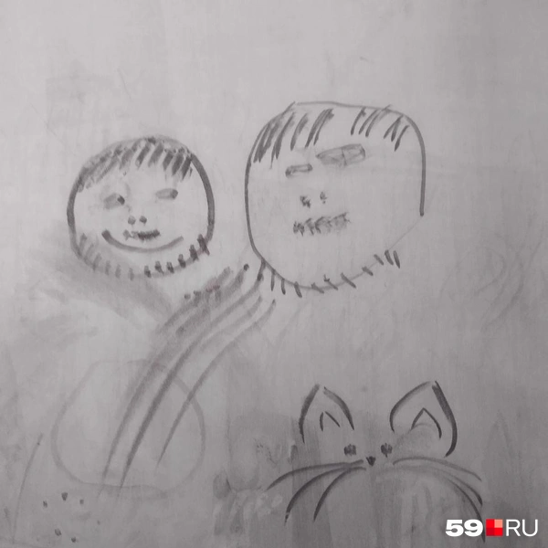 Набросок можно было бы назвать «Усы и бороды» | Источник: Ольга Якунчева / 59.RU