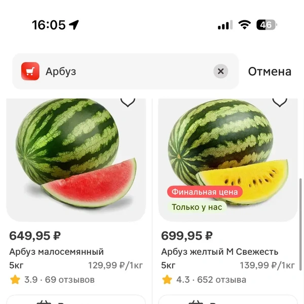 Курьер привезет все, что угодно | Источник: Скрин с приложения «Магнит»