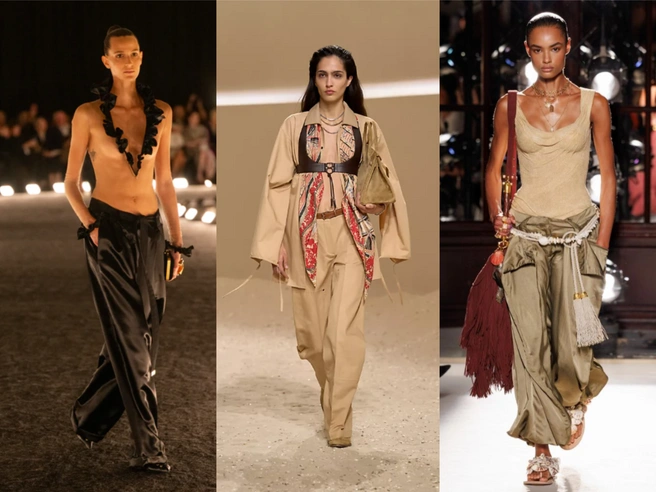 Рискнули бы выйти на улицу как девушка слева? | Источник: schiaparelli.com / hermes.com / balmain.com