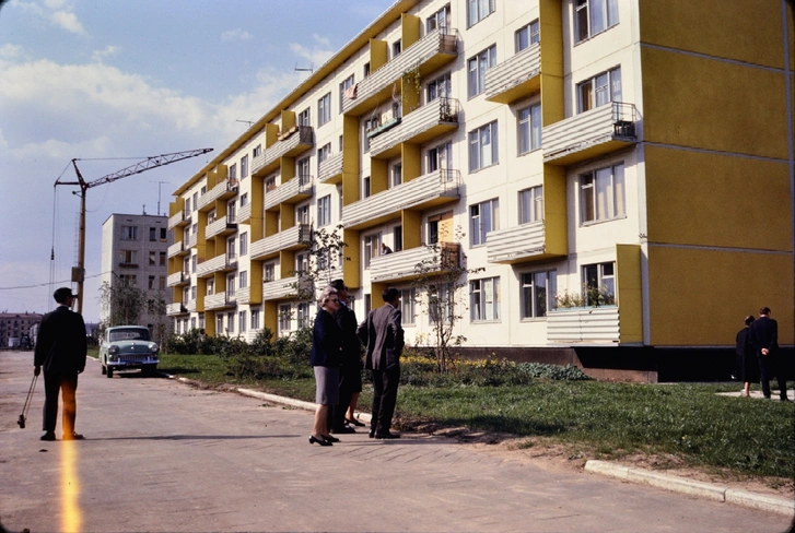 Район Новые Черемушки, Москва, 1964 г. | Источник: JOHN REPS. URBAN EXPLORER COLLECTION/CORNELL UNIVERSITY LIBRARY. CREATIVE COMMONS ATTRIBUTION 4.0 INTERNATIONAL LICENSE (CC-BY)