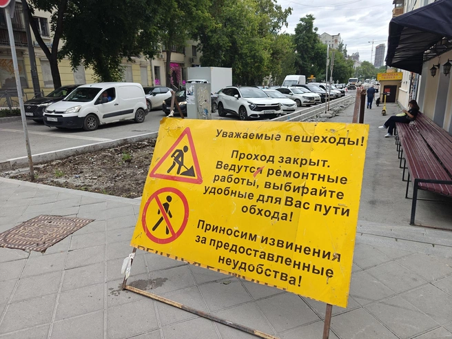 Проект предусматривает ремонт тротуаров | Источник: Кирилл Кушнов / E1.RU