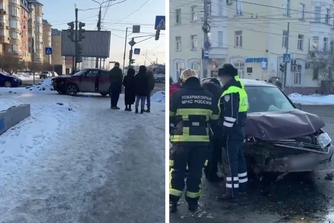 Авария произошла утром  | Источник: «Аварийный Омск» / T.me