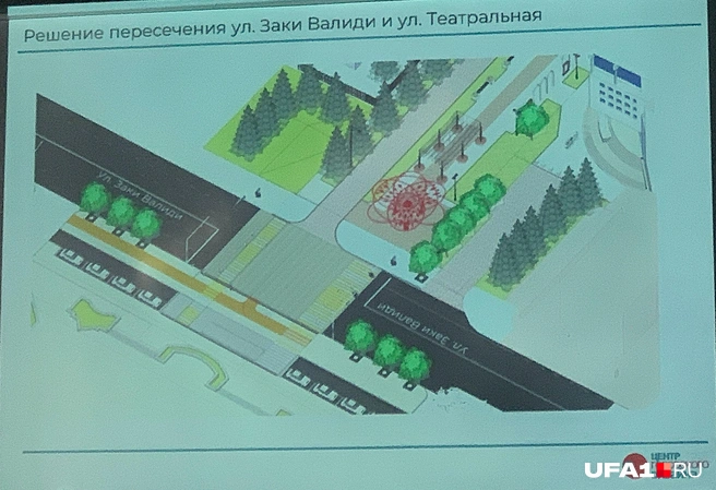 Виден расширенный пешеходный переход | Источник: Андрей Бирюков / UFA1.RU