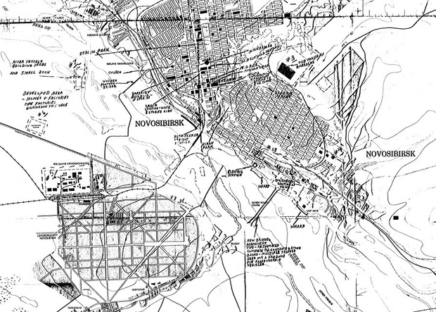 Карта новосибирск 1965