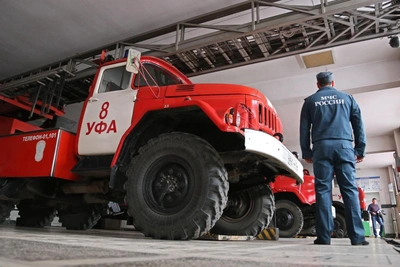 В Уфе произошел пожар в промышленной зоне