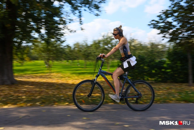Осенняя велопрогулка — это особенная магия. Когда ветер свистит в ушах, а под колесами шуршит не ковёр, а настоящая золотая и багряная россыпь | Источник: Артем Устюжанин / MSK1.RU