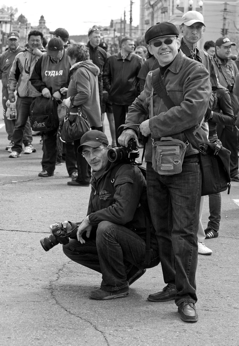 Денис Мельниченко, я и Владимир Юдин (мой первый учитель фотографии) | Источник: Андрей Протоковский