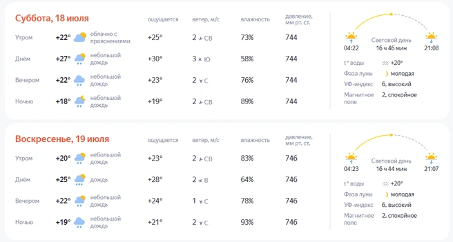 Выходные обещают быть в Кургане дождливыми | Источник: yandex.ru/pogoda