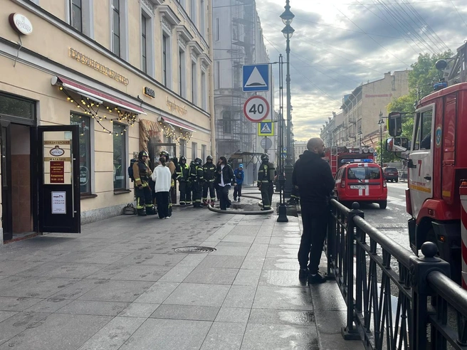 К ресторану грузинской кухни на улице Восстания приехали пожарные | Источник: Читательница «Фонтанки»