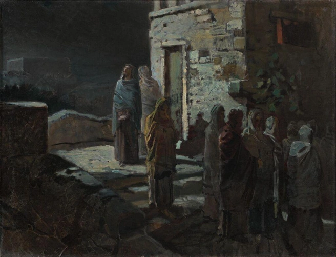 «Выход Христа с учениками с Тайной вечери в Гефсиманский сад», 1888 | Источник: Третьяковская галерея / my.tretyakov.ru
