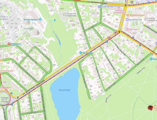 Дорожная ситуация в районе аварии | Источник: yandex.ru/maps