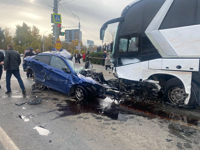 Фото с места смертельного ДТП в Ижевске | Источник: ГИБДД Удмуртии