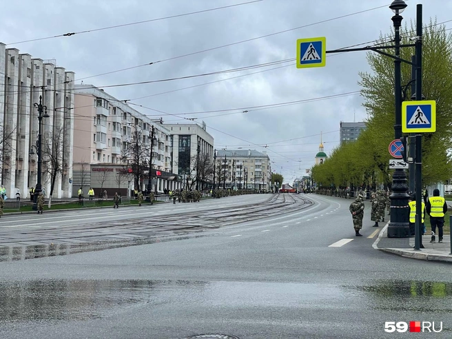 Центр перекрыли | Источник: Тома Миназде / 59.RU