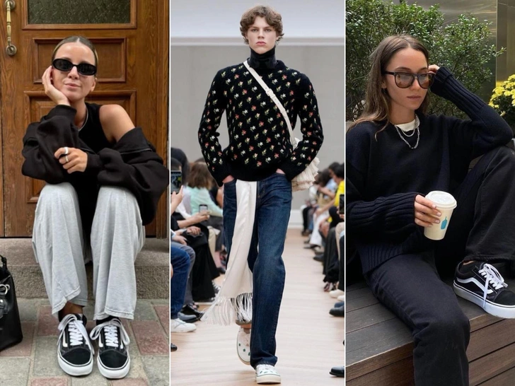 Кеды в стиле Vans снова в моде — Prada и Dior подтверждают | marieclaire.ru