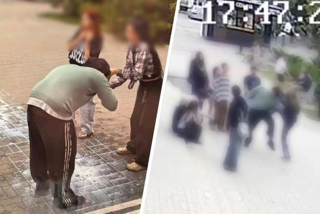 Конфликт с применением перцового баллончика попал на видео | Источник: vlg_crime / Telegram