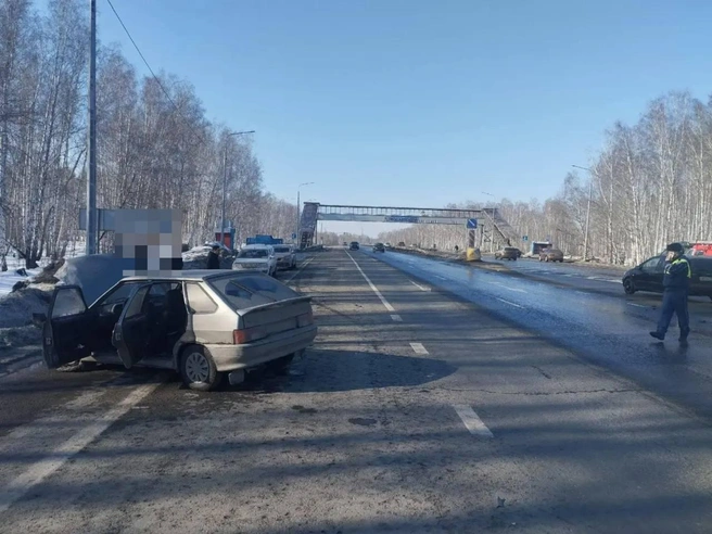За рулём этой машины находился 20-летний водитель, из-за которого произошла авария. | Источник: Госавтоинспекция Челябинской области / T.me