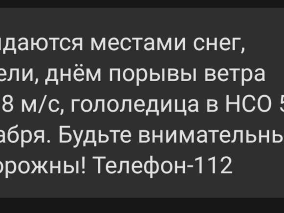 5 декабря, в пятницу, синоптики прогнозируют потепление. | Источник: RSCHS