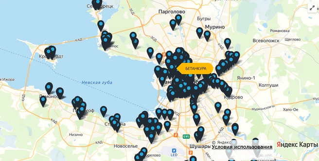 Карта мостов Петербурга | Источник: mostotrest-spb.ru