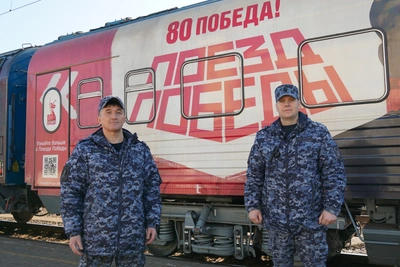 Росгвардейцы обеспечивают безопасность Поезда Победы в Кирове