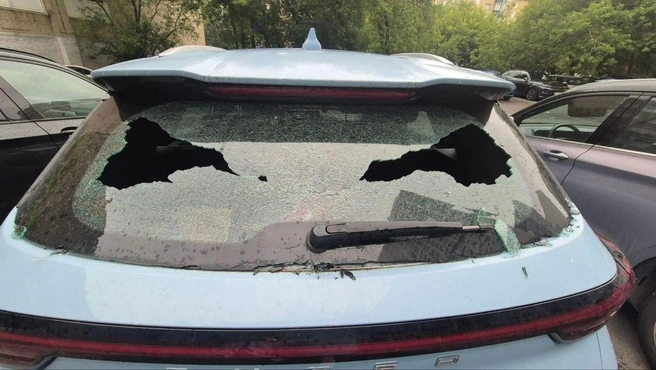 В таком состоянии находится автомобиль Анастасии | Источник: Анастасия