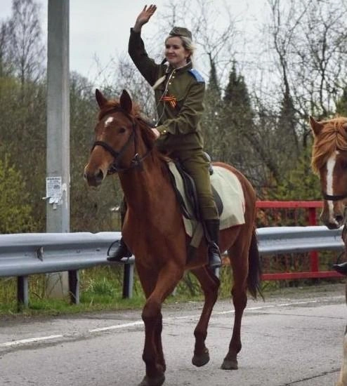 На параде в Юго-Камском | Источник: архив Дарьи Тарасовой