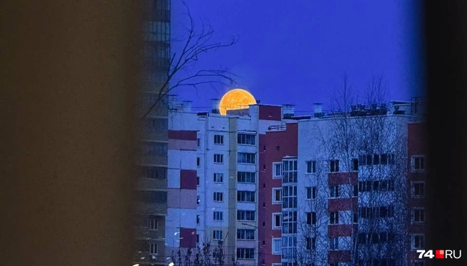 Луну наблюдали ранним утром | Источник: читатель 74.RU