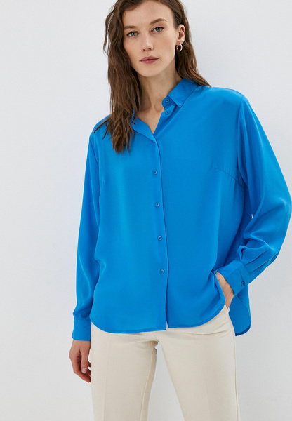 Блуза электрического голубого цвета