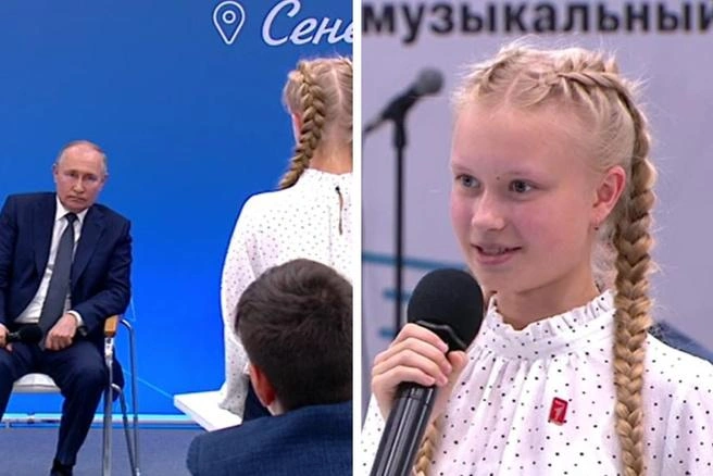Алена рассказала о своем изобретении Владимиру Путину на открытом уроке «Разговоры о важном»  | Источник: Kremlin.ru